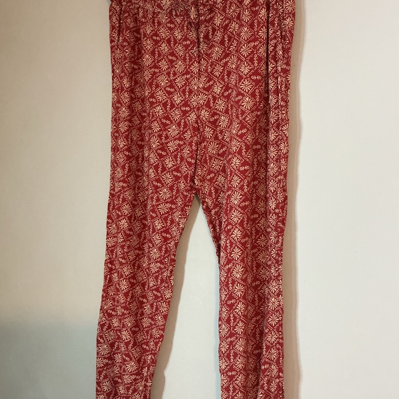 Fat Face Boho Folk Red Printed Tapered Pants | Women’s US 4 / UK 8 - Picture 4 of 9
